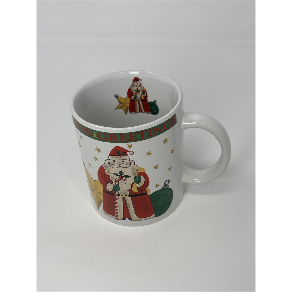 Christmas mug Featuring a "Santa Ornaments" design 1994 Holiday Collection